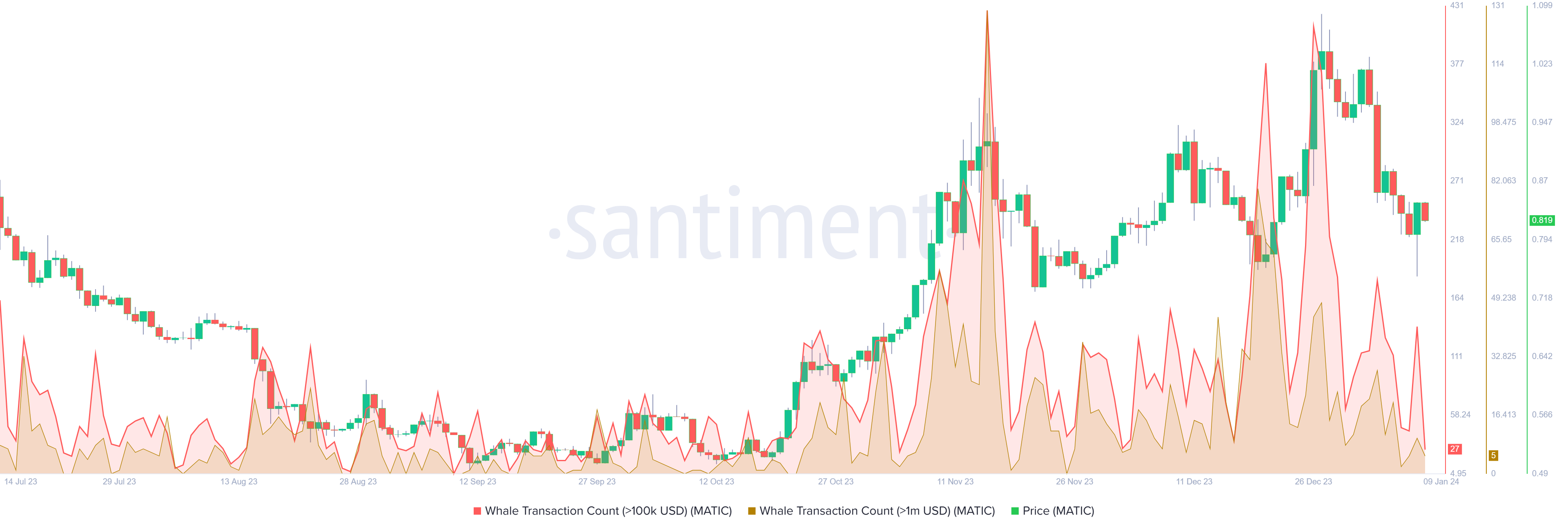 Polygon whale transaction volume